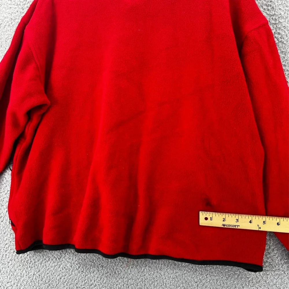 The North Face‎ Vintage Fleece Zipper Jacket Made in USA Red Size Large READ